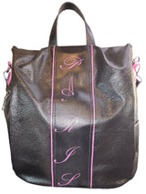 custom black and pink tote bag