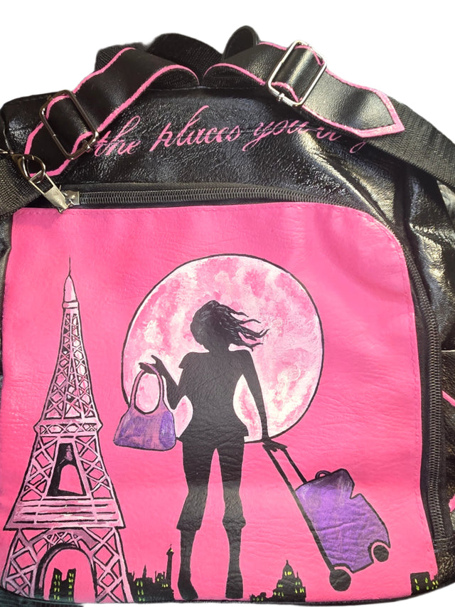 custom Paris theme tote bag