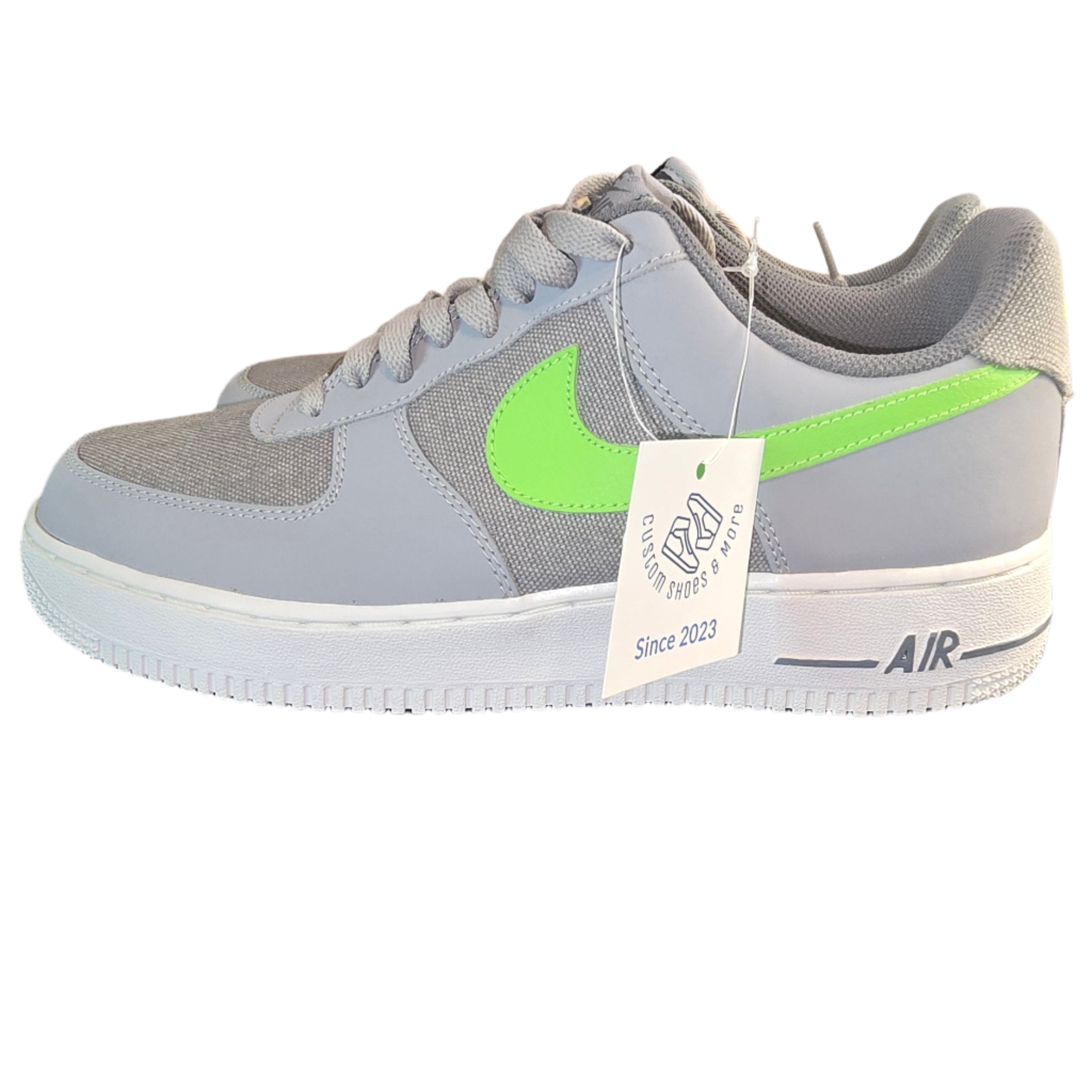 air force ones grey and green