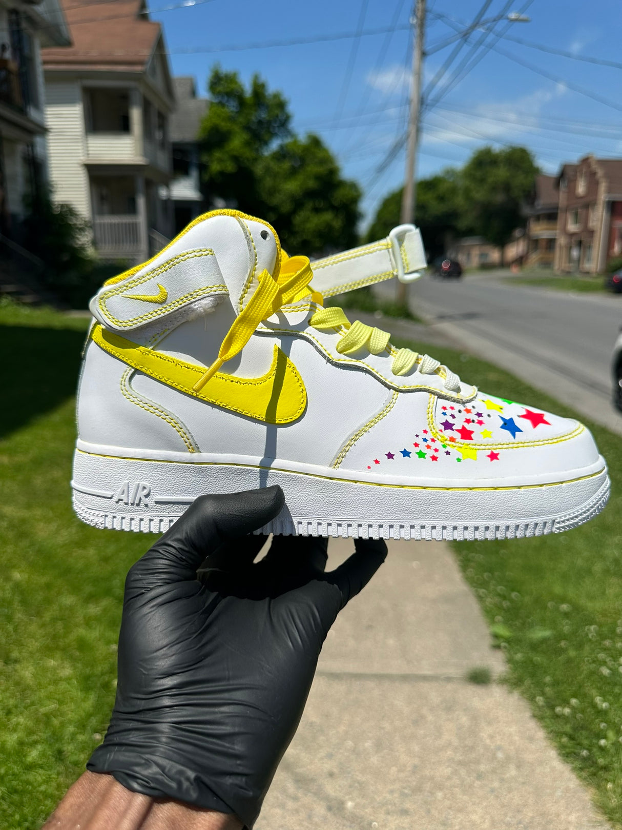 Neon Shooting For the Stars Custom AF1