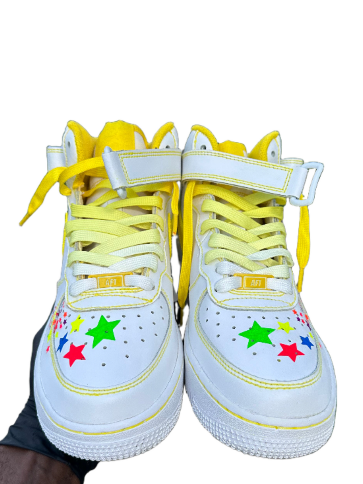 Neon Shooting For the Stars Custom AF1 Custom Shoes More