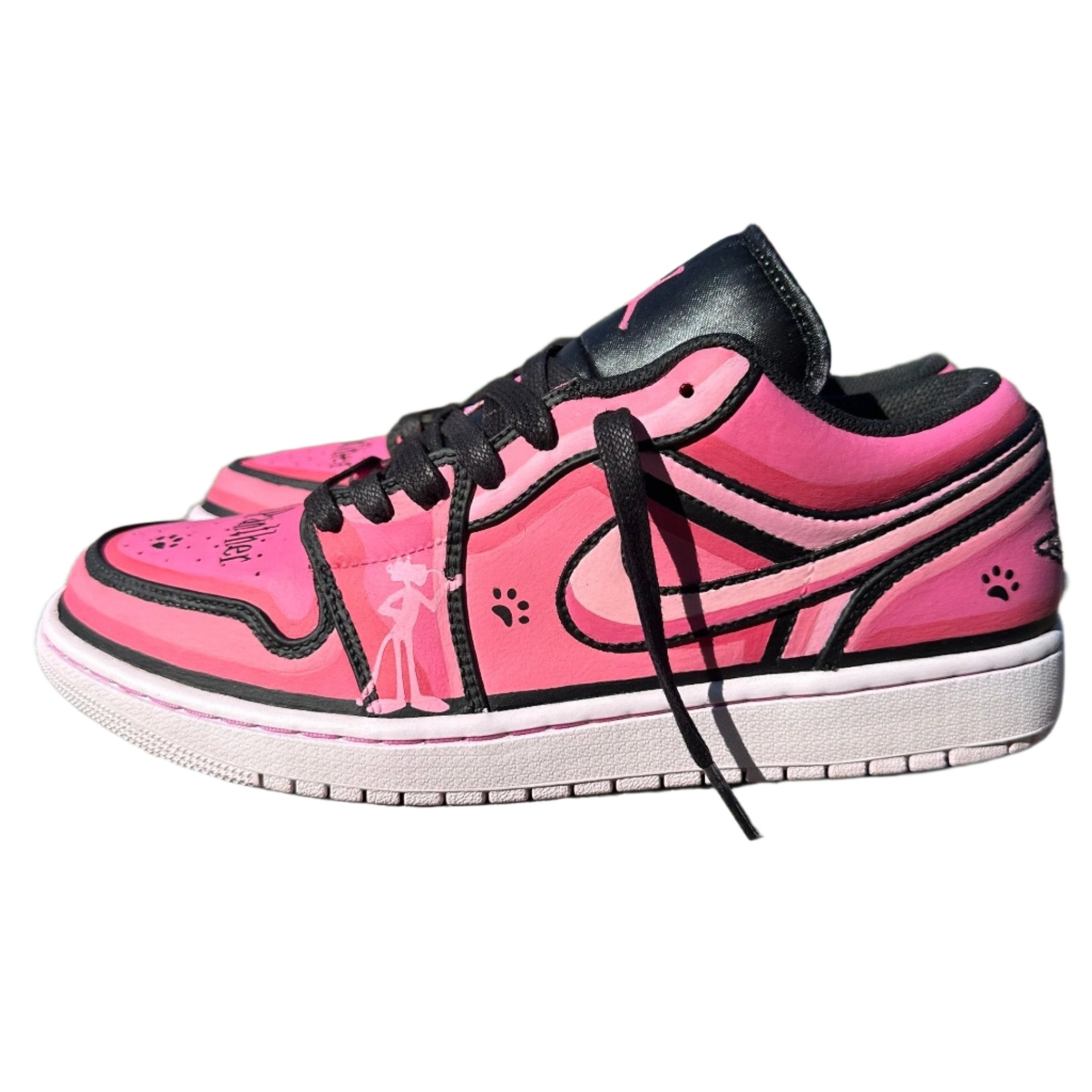 Triple Pink Panther Jordan 1 Custom Shoes More